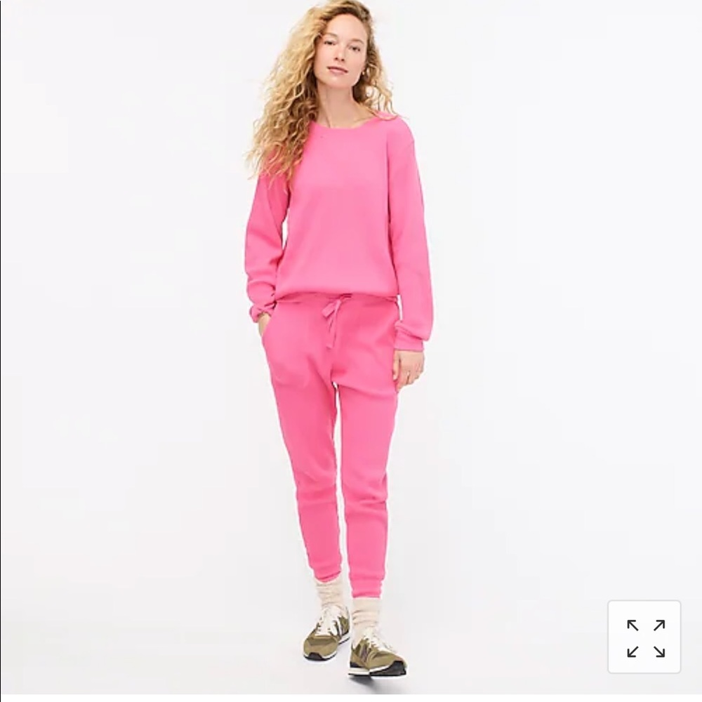 J Crew Pink Waffle Sweatshirt size Small